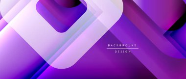 Çizgiler ve modern formlarla vektör geometrik arkaplan. Soyut yuvarlak şekiller, gölge ve ışık efektleri ile akışkan eğimli