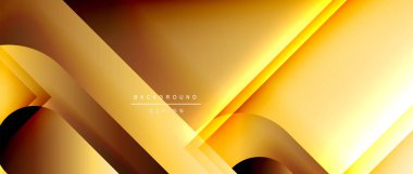 Çizgiler ve modern formlarla vektör geometrik arkaplan. Soyut yuvarlak şekiller, gölge ve ışık efektleri ile akışkan eğimli