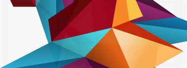 3d mozaik soyut arkaplan, düşük poli şekilli geometrik tasarım