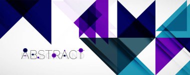 Vektör üçgen geometrik arkaplan kümesi. Kapaklar, afişler, el ilanları ve posterler ve diğer tasarımlar için vektör illüstrasyonu