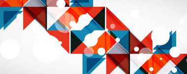 Geometrik soyut arkaplan. Tekno renk üçgen şekilleri. Kapaklar, afişler, el ilanları ve posterler ve diğer tasarımlar için vektör illüstrasyonu
