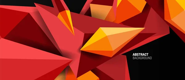 3d lage poly abstracte vorm achtergrond vector illustratie — Stockvector