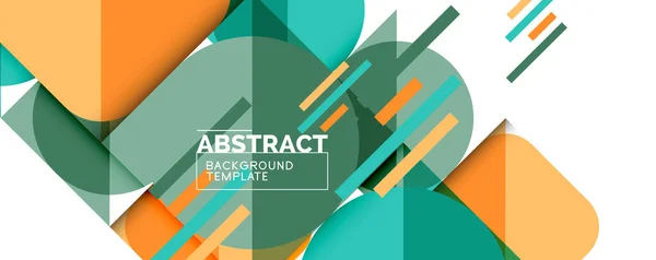 Simple circles and triangles abstract background. Vector illustration for covers, banners, flyers and posters and other designs — Stock Vector