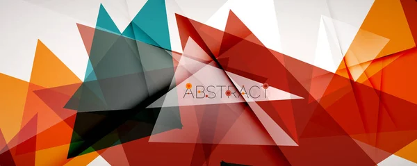 Geometrischer abstrakter Hintergrund. Farbdreieck-Formen. Vektor-Illustration für Covers, Banner, Flyer, Poster und andere Designs — Stockvektor