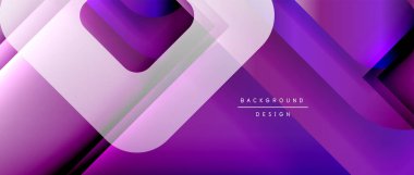 Çizgiler ve modern formlarla vektör geometrik arkaplan. Soyut yuvarlak şekiller, gölge ve ışık efektleri ile akışkan eğimli