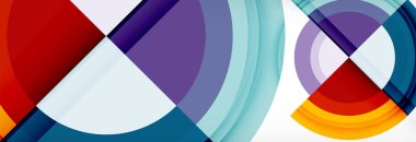 Yuvarlak şekiller, üçgenler ve daireler. Modern soyut arkaplan