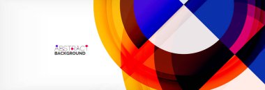 Yuvarlak şekiller, üçgenler ve daireler. Modern soyut arkaplan