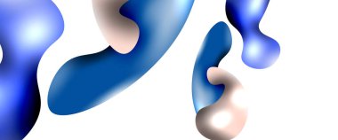 Kabarcıklar soyut arkaplan. Beyaz vektör şablonunda sıvı sıçramaları