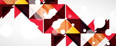 Geometrik soyut arkaplan. Tekno renk üçgen şekilleri. Kapaklar, afişler, el ilanları ve posterler ve diğer tasarımlar için vektör illüstrasyonu