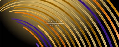 Soyut renkli çizgiler vektör arkaplanı. İnternet, büyük veri ve teknoloji bağlantıları kavramı, soyut şablon