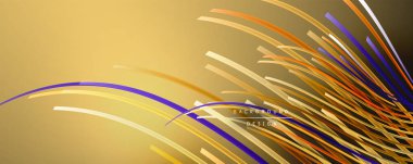 Soyut renkli çizgiler vektör arkaplanı. İnternet, büyük veri ve teknoloji bağlantıları kavramı, soyut şablon