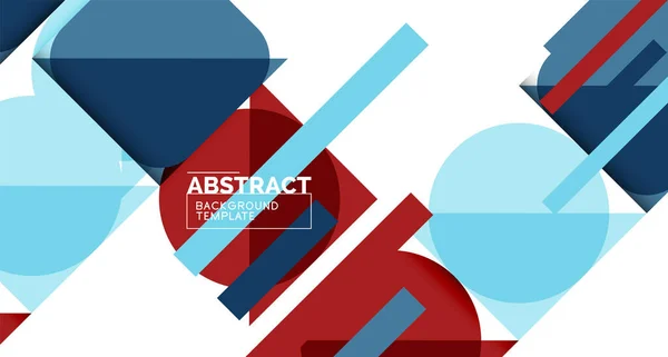 Limpie el fondo abstracto geométrico mínimo con triángulos y círculos. Ilustración vectorial para portadas, pancartas, volantes y carteles y otros diseños — Vector de stock