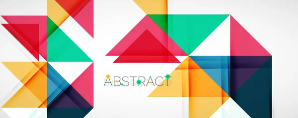 Geometric abstract background. Techno color triangle shapes. Vector illustration for covers, banners, flyers and posters and other designs — Stock Vector