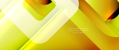 Çizgiler ve modern formlarla vektör geometrik arkaplan. Soyut yuvarlak şekiller, gölge ve ışık efektleri ile akışkan eğimli