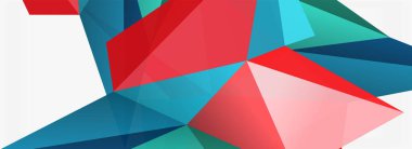 3d mozaik soyut arkaplan, düşük poli şekilli geometrik tasarım