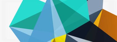 3d mozaik soyut arkaplan, düşük poli şekilli geometrik tasarım