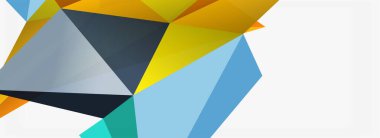 3d mozaik soyut arkaplan, düşük poli şekilli geometrik tasarım