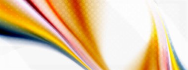 Soyut arkaplan. Pürüzsüz akış çizgileri, bulanık dalgalar, gökkuşağı renk çizgileri. Kapaklar, afişler, el ilanları ve posterler için vektör illüstrasyonları