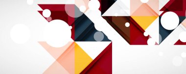 Vektör üçgen geometrik arkaplan kümesi. Kapaklar, afişler, el ilanları ve posterler ve diğer tasarımlar için vektör illüstrasyonu