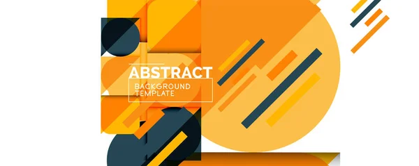 Limpe o fundo geométrico abstrato mínimo com triângulos e círculos. Ilustração vetorial para capas, banners, folhetos e cartazes e outros desenhos — Vetor de Stock