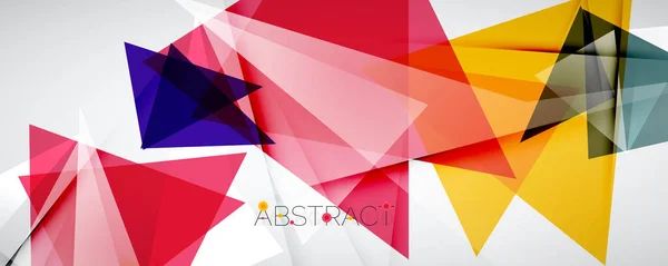 Geometric abstract background. Color triangle shapes. Vector illustration for covers, banners, flyers and posters and other designs — Stock Vector