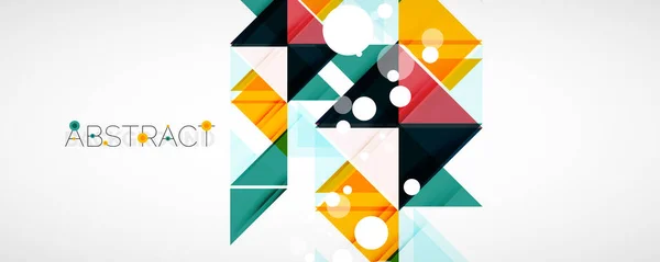 Geometric abstract background. Techno color triangle shapes. Vector illustration for covers, banners, flyers and posters and other designs — Stock Vector