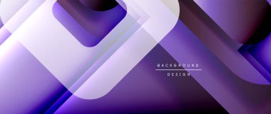 Çizgiler ve modern formlarla vektör geometrik arkaplan. Soyut yuvarlak şekiller, gölge ve ışık efektleri ile akışkan eğimli