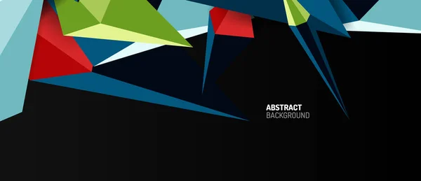 3d baja poli abstracta forma fondo vector ilustración — Vector de stock