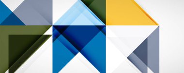 Vektör üçgen geometrik arkaplan kümesi. Kapaklar, afişler, el ilanları ve posterler ve diğer tasarımlar için vektör illüstrasyonu