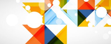 Vektör üçgen geometrik arkaplan kümesi. Kapaklar, afişler, el ilanları ve posterler ve diğer tasarımlar için vektör illüstrasyonu