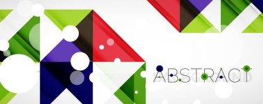 Vektör üçgen geometrik arkaplan kümesi. Kapaklar, afişler, el ilanları ve posterler ve diğer tasarımlar için vektör illüstrasyonu