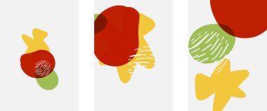 El çizimi karalama şekilleri, duvar resimleri, vektör soyut arka plan şablonları. A4 poster tasarımı veya kapaklar, afişler, broşürler için