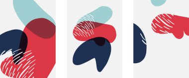 El çizimi karalama şekilleri, duvar resimleri, vektör soyut arka plan şablonları. A4 poster tasarımı veya kapaklar, afişler, broşürler için