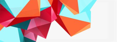 3d mozaik soyut arkaplan, düşük poli şekilli geometrik tasarım