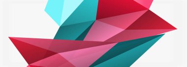 3d mozaik soyut arkaplan, düşük poli şekilli geometrik tasarım