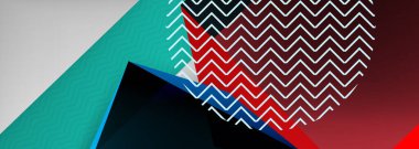 Düşük polyester 3 boyutlu geometrik şekiller, minimum soyut arkaplan. Kapaklar, afişler, el ilanları ve posterler için vektör illüstrasyonları