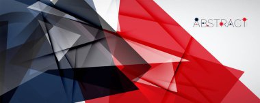 Geometrik soyut arkaplan. Renkli üçgen şekiller. Kapaklar, afişler, el ilanları ve posterler ve diğer tasarımlar için vektör illüstrasyonu