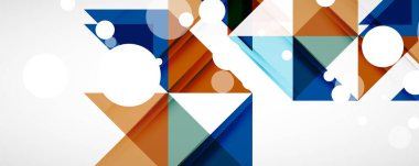 Vektör üçgen geometrik arkaplan kümesi. Kapaklar, afişler, el ilanları ve posterler ve diğer tasarımlar için vektör illüstrasyonu