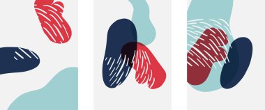 El çizimi karalama şekilleri, duvar resimleri, vektör soyut arka plan şablonları. A4 poster tasarımı veya kapaklar, afişler, broşürler için