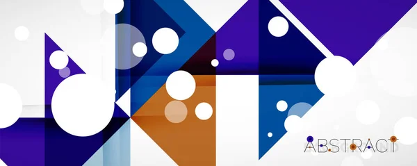 기하학적 추상적 배경. 테크노 컬러 삼각형 모양. 표지 , 플래카드 , 전단 및 포스터 및 기타 무늬를 위한 벡터 삽화 — 스톡 벡터