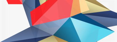 3d mozaik soyut arkaplan, düşük poli şekilli geometrik tasarım