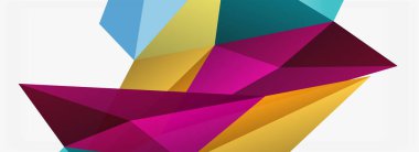 3d mozaik soyut arkaplan, düşük poli şekilli geometrik tasarım