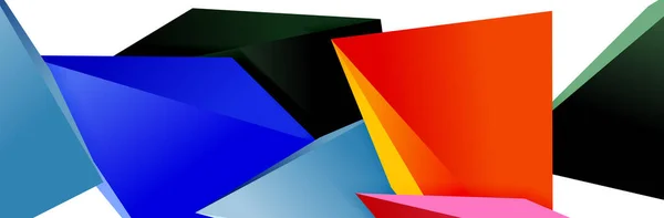 Triângulo mosaico abstrato fundo, 3d triangular baixo poli formas. Ilustração vetorial geométrica para capas, banners, folhetos e cartazes e outros — Vetor de Stock