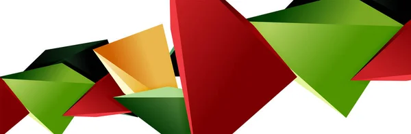 Triângulo mosaico abstrato fundo, 3d triangular baixo poli formas. Ilustração vetorial geométrica para capas, banners, folhetos e cartazes e outros — Vetor de Stock