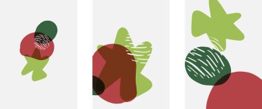 El çizimi karalama şekilleri, duvar resimleri, vektör soyut arka plan şablonları. A4 poster tasarımı veya kapaklar, afişler, broşürler için