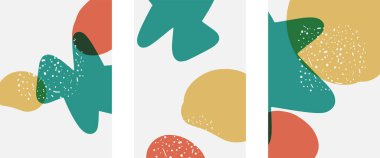 El çizimi karalama şekilleri, duvar resimleri, vektör soyut arka plan şablonları. A4 poster tasarımı veya kapaklar, afişler, broşürler için