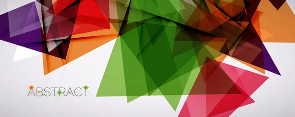 Fond abstrait géométrique. Formes de triangle de couleur. Illustration vectorielle pour couvertures, bannières, flyers et affiches et autres dessins — Image vectorielle