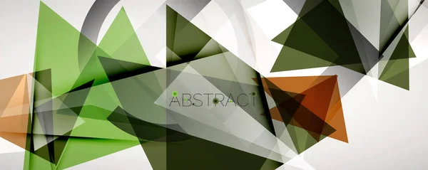 Geometrische abstracte achtergrond. Kleur driehoek vormen. Vector illustratie voor covers, banners, flyers en posters en andere ontwerpen — Stockvector