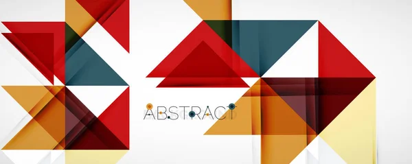 Geometrisk abstrakt bakgrund. Techno färg triangel former. Vektorillustration för omslag, banderoller, flygblad och affischer och annan design — Stock vektor