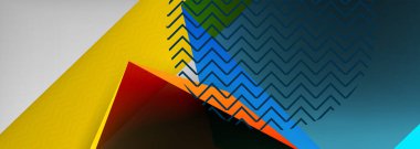 Düşük polyester 3 boyutlu geometrik şekiller, minimum soyut arkaplan. Kapaklar, afişler, el ilanları ve posterler için vektör illüstrasyonları